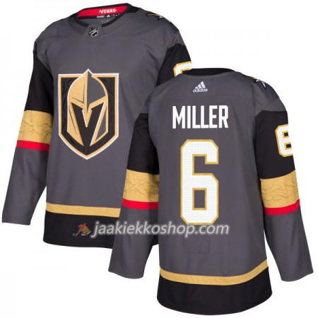 Miehille NHL Vegas Golden Knights Pelipaita Colin Miller 6 Adidas 2017-2018 Harmaa Authentic